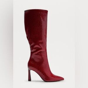 Fashion Nova Delphi Knee High Boots - Red